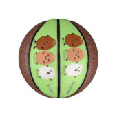 Kawaii eggs funny cartoon basketbal (Verticaal)