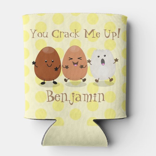 Kawaii eggs funny cartoon blikjeskoeler (Achterkant)