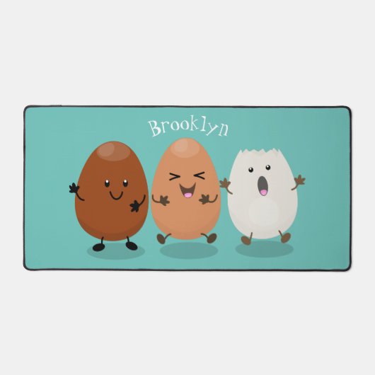 Kawaii eggs funny cartoon bureaumat (Voorkant)