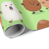 Kawaii eggs funny cartoon cadeaupapier (Rol Hoek)