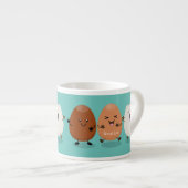 Kawaii eggs funny cartoon espresso kop (Voorkant rechts)