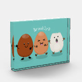 Kawaii eggs funny cartoon fotoblokken (Links)