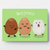 Kawaii eggs funny cartoon fotoplaat (voorkant)