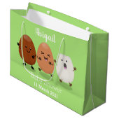 Kawaii eggs funny cartoon groot cadeauzakje (Voorkant Gekanteld)
