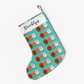 Kawaii eggs funny cartoon kleine kerstsok (Achterkant (Hangend))