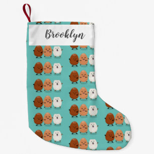 Kawaii eggs funny cartoon kleine kerstsok