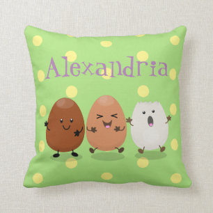 Kawaii eggs funny cartoon kussen