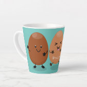 Kawaii eggs funny cartoon latte mok (Linkerhoek)