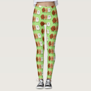 Kawaii eggs funny cartoon leggings
