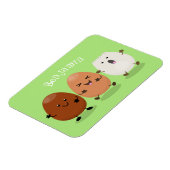 Kawaii eggs funny cartoon magneet (Linkerzijde)