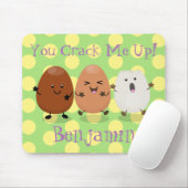 Kawaii eggs funny cartoon muismat (Met muis)