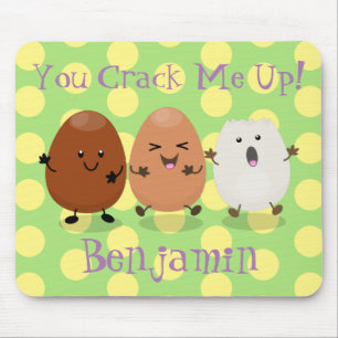 Kawaii eggs funny cartoon muismat