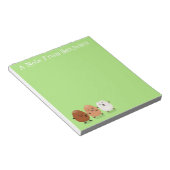 Kawaii eggs funny cartoon notitieblok (Schuin)