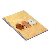 Kawaii eggs funny cartoon notitieboek (Rechterzijde)