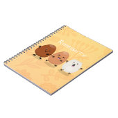 Kawaii eggs funny cartoon notitieboek (Linkerzijde)