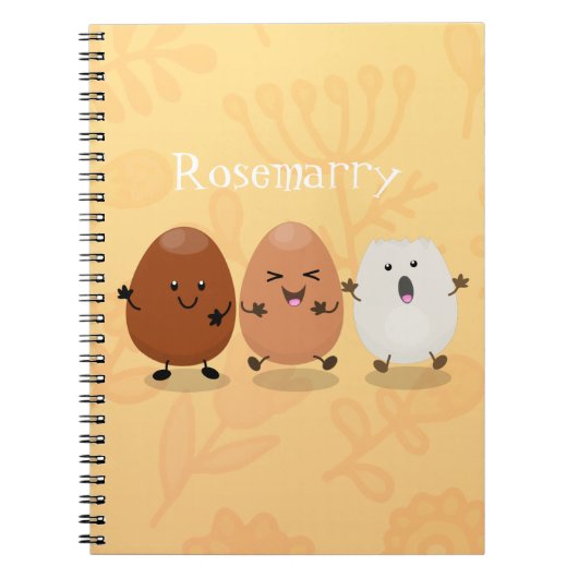 Kawaii eggs funny cartoon notitieboek (Voorkant)