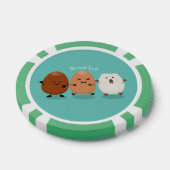 Kawaii eggs funny cartoon poker chips (Enkel)