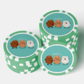 Kawaii eggs funny cartoon poker chips (Opstapeling)