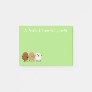 Kawaii eggs funny cartoon post-it® notes