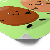 Kawaii eggs funny cartoon poster (Hoek)