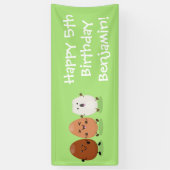 Kawaii eggs funny cartoon spandoek (Verticaal)