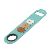 Kawaii eggs funny cartoon speed flessenopener (Voorkant Gekanteld)