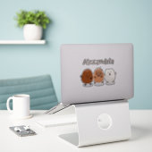 Kawaii eggs funny cartoon sticker (Laptop op bureau)