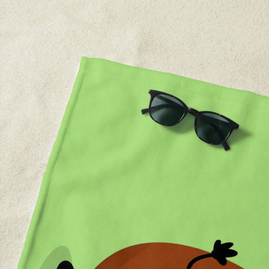 Kawaii eggs funny cartoon strandlaken (In situ)