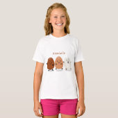 Kawaii eggs funny cartoon t-shirt (Voorkant volledig)