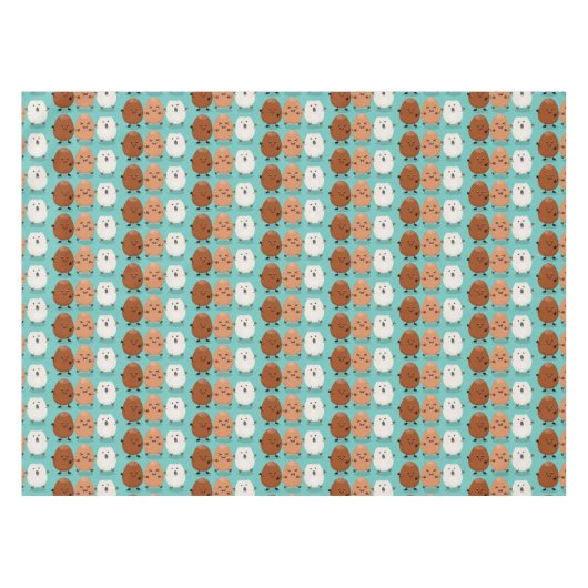 Kawaii eggs funny cartoon tafelkleed (Voorkant (Horizontaal))