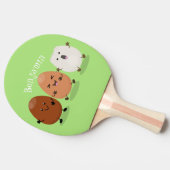 Kawaii eggs funny cartoon tafeltennisbatje (Zijkant)
