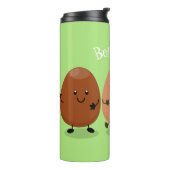 Kawaii eggs funny cartoon thermosbeker (Gedraaid links)