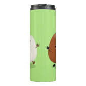 Kawaii eggs funny cartoon thermosbeker (Achterkant)