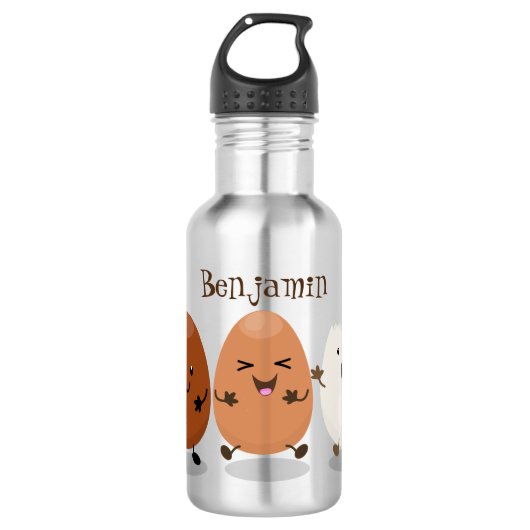 Kawaii eggs funny cartoon waterfles (Voorkant)