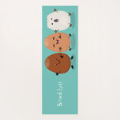 Kawaii eggs funny cartoon yogamat (Achterkant)