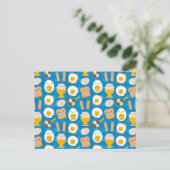 Kawaii-eieren voor ontbijt briefkaart (Staand voorkant)