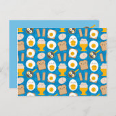 Kawaii-eieren voor ontbijt briefkaart (Voorkant / Achterkant)