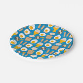 Kawaii-eieren voor ontbijt papieren bordje (Gekanteld)