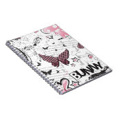 Kawaii emo Pink Bunny Notitieboek (Rechterzijde)