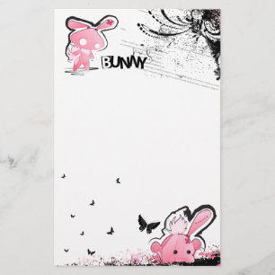 Kawaii emo Pink Bunny Stationery Briefpapier