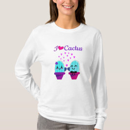 Kawaii en schattige cactus liefde t-shirt
