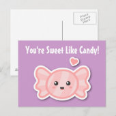 Kawaii en zoet als snoep briefkaart (Voorkant / Achterkant)