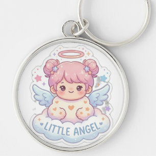 Kawaii Engel Chibi Meisje Ronde Sleutelhanger