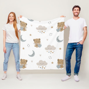 Kawaii engelkatten en wolken (1) fleece deken