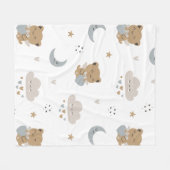 Kawaii engelkatten en wolken (1) fleece deken (Voorkant (Horizontaal))