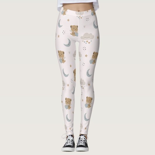 Kawaii engelkatten en wolken (2) leggings (Voorkant)