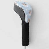 Kawaii engelkatten op wolken patroon golfheadcover (Schuin)