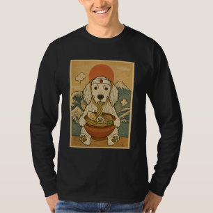 Kawaii Engelse Setter Japanse Ramen Noedels T-shirt