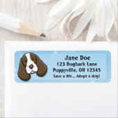 Kawaii Engelse Springer Spaniel Etiket (Insitu)