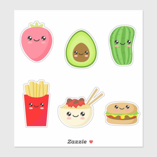 Kawaii eten 01 sticker (Vel)